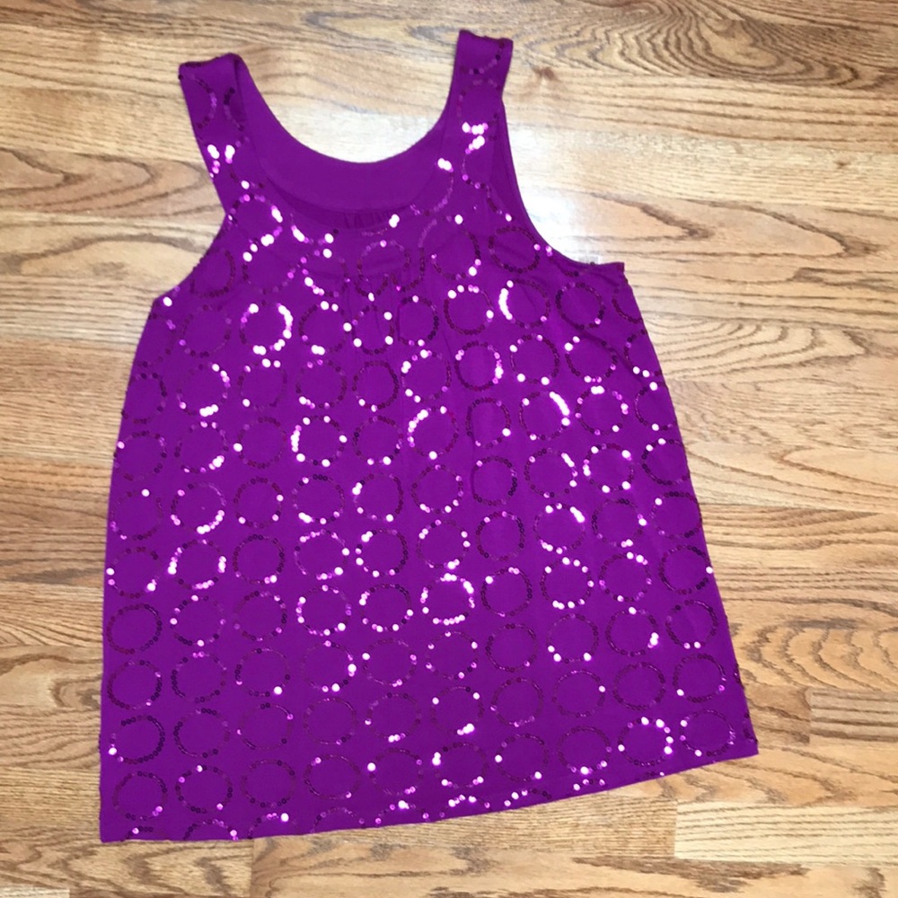Purple sequins tank 14/16
